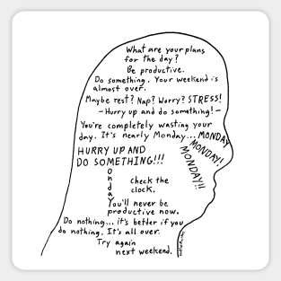 In My Head (white background) Sticker